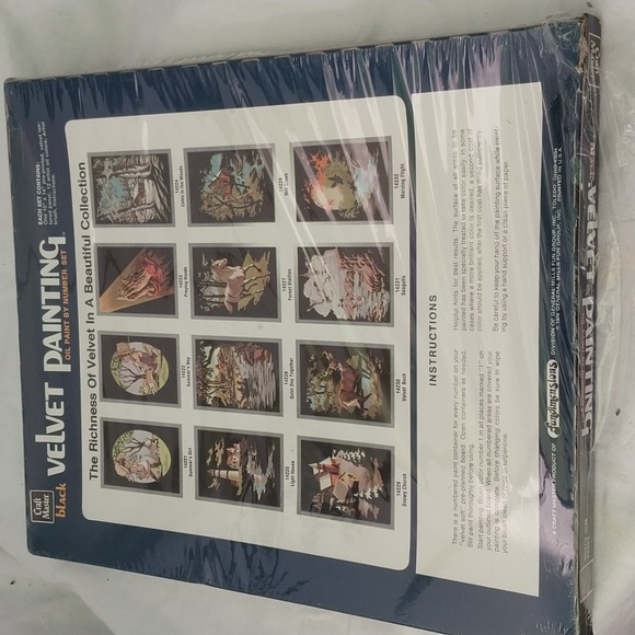 Vintage Craft Master Black Velvet Paint By - Picture 2 of 2